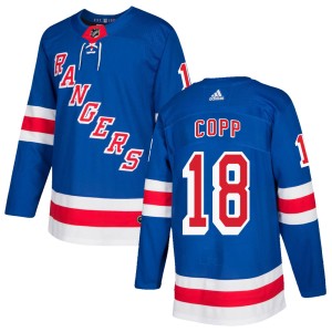 Men's New York Rangers Andrew Copp Adidas Authentic Home Jersey - Royal Blue