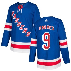 Men's New York Rangers Adam Graves Adidas Authentic Home Jersey - Royal Blue