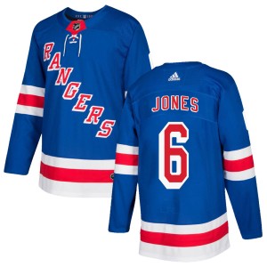 Men's New York Rangers Zac Jones Adidas Authentic Home Jersey - Royal Blue