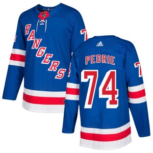 Men's New York Rangers Vince Pedrie Adidas Authentic Home Jersey - Royal Blue