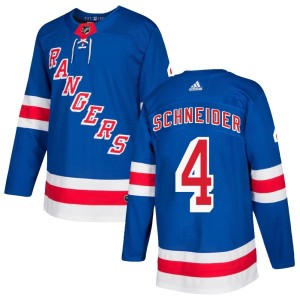 Men's New York Rangers Braden Schneider Adidas Authentic Home Jersey - Royal Blue