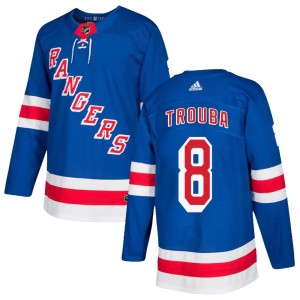Men's New York Rangers Jacob Trouba Adidas Authentic Home Jersey - Royal Blue