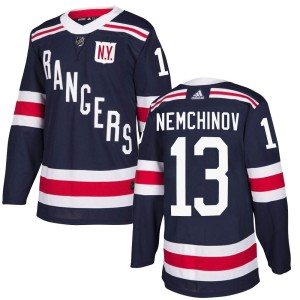 Men's New York Rangers Sergei Nemchinov Adidas Authentic 2018 Winter Classic Home Jersey - Navy Blue