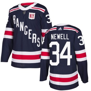 Men's New York Rangers Patrick Newell Adidas Authentic 2018 Winter Classic Home Jersey - Navy Blue