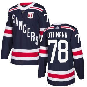 Men's New York Rangers Brennan Othmann Adidas Authentic 2018 Winter Classic Home Jersey - Navy Blue