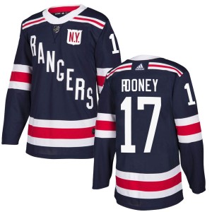Men's New York Rangers Kevin Rooney Adidas Authentic 2018 Winter Classic Home Jersey - Navy Blue