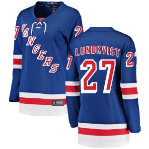 Women's New York Rangers Nils Lundkvist Fanatics Branded Breakaway Home Jersey - Blue