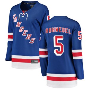 Women's New York Rangers Chad Ruhwedel Fanatics Branded Breakaway Home Jersey - Blue