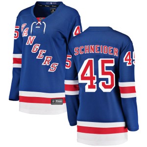 Women's New York Rangers Braden Schneider Fanatics Branded Breakaway Home Jersey - Blue
