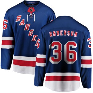 Men's New York Rangers Glenn Anderson Fanatics Branded Home Breakaway Jersey - Blue