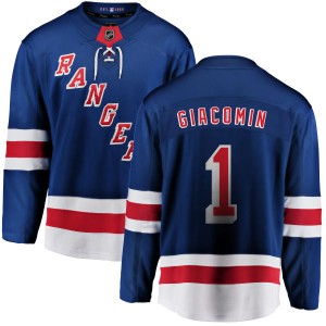 Men's New York Rangers Eddie Giacomin Fanatics Branded Home Breakaway Jersey - Blue