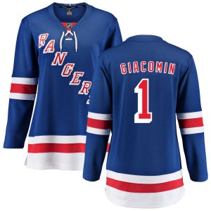 Women's New York Rangers Eddie Giacomin Fanatics Branded Home Breakaway Jersey - Blue