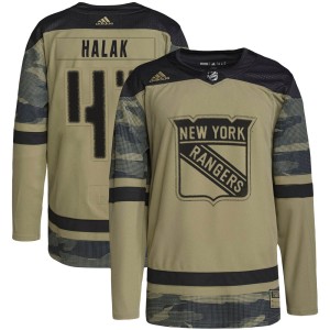 Youth New York Rangers Jaroslav Halak Adidas Authentic Military Appreciation Practice Jersey - Camo