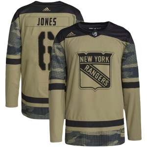 Youth New York Rangers Zac Jones Adidas Authentic Military Appreciation Practice Jersey - Camo