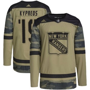 Youth New York Rangers Nick Kypreos Adidas Authentic Military Appreciation Practice Jersey - Camo