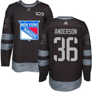 Youth New York Rangers Glenn Anderson Authentic 1917-2017 100th Anniversary Jersey - Black