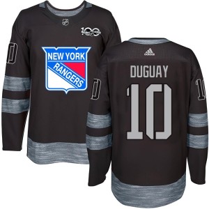 Youth New York Rangers Ron Duguay Authentic 1917-2017 100th Anniversary Jersey - Black