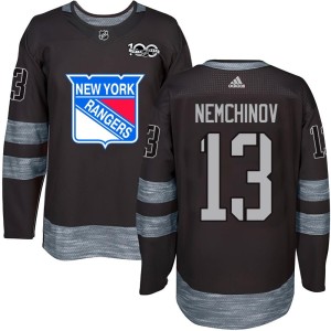 Youth New York Rangers Sergei Nemchinov Authentic 1917-2017 100th Anniversary Jersey - Black