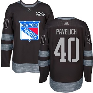 Youth New York Rangers Mark Pavelich Authentic 1917-2017 100th Anniversary Jersey - Black