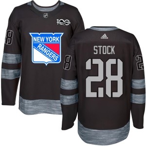 Youth New York Rangers P.j. Stock Authentic 1917-2017 100th Anniversary Jersey - Black