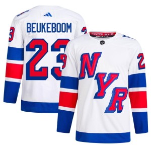 Men's New York Rangers Jeff Beukeboom Adidas Authentic 2024 Stadium Series Primegreen Jersey - White