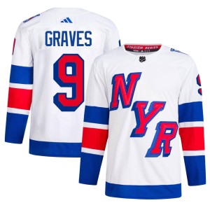 Men's New York Rangers Adam Graves Adidas Authentic 2024 Stadium Series Primegreen Jersey - White