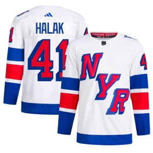 Men's New York Rangers Jaroslav Halak Adidas Authentic 2024 Stadium Series Primegreen Jersey - White