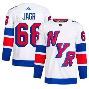 Men's New York Rangers Jaromir Jagr Adidas Authentic 2024 Stadium Series Primegreen Jersey - White