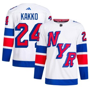 Men's New York Rangers Kaapo Kakko Adidas Authentic 2024 Stadium Series Primegreen Jersey - White