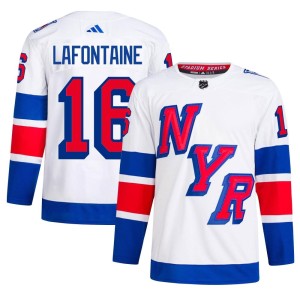 Men's New York Rangers Pat Lafontaine Adidas Authentic 2024 Stadium Series Primegreen Jersey - White