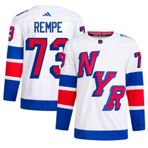 Men's New York Rangers Matt Rempe Adidas Authentic 2024 Stadium Series Primegreen Jersey - White
