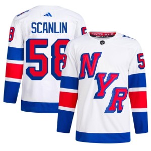 Men's New York Rangers Brandon Scanlin Adidas Authentic 2024 Stadium Series Primegreen Jersey - White