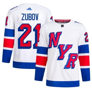 Men's New York Rangers Sergei Zubov Adidas Authentic 2024 Stadium Series Primegreen Jersey - White