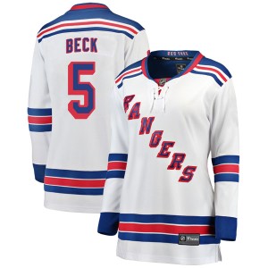 Women's New York Rangers Barry Beck Fanatics Branded Breakaway Away Jersey - White