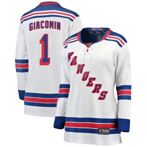 Women's New York Rangers Eddie Giacomin Fanatics Branded Breakaway Away Jersey - White
