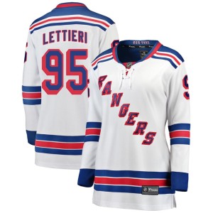 Women's New York Rangers Vinni Lettieri Fanatics Branded Breakaway Away Jersey - White
