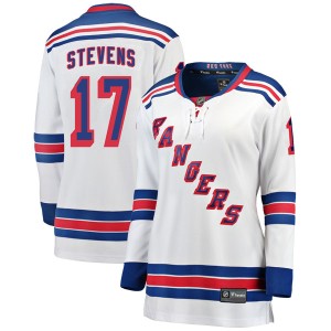 Women's New York Rangers Kevin Stevens Fanatics Branded Breakaway Away Jersey - White