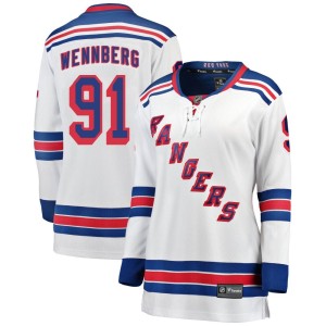 Women's New York Rangers Alex Wennberg Fanatics Branded Breakaway Away Jersey - White