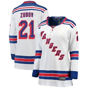 Women's New York Rangers Sergei Zubov Fanatics Branded Breakaway Away Jersey - White
