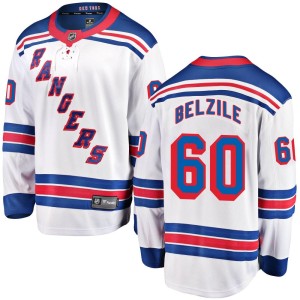 Men's New York Rangers Alex Belzile Fanatics Branded Breakaway Away Jersey - White