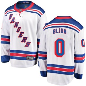 Men's New York Rangers Anton Blidh Fanatics Branded Breakaway Away Jersey - White