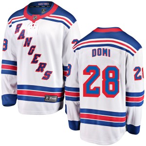 Men's New York Rangers Tie Domi Fanatics Branded Breakaway Away Jersey - White