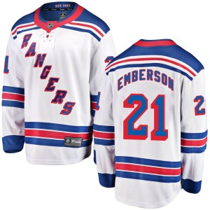 Men's New York Rangers Ty Emberson Fanatics Branded Breakaway Away Jersey - White
