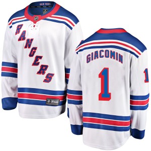 Men's New York Rangers Eddie Giacomin Fanatics Branded Breakaway Away Jersey - White