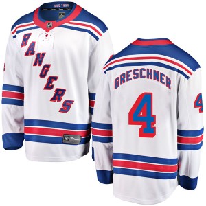 Men's New York Rangers Ron Greschner Fanatics Branded Breakaway Away Jersey - White