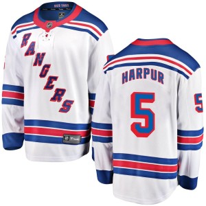 Men's New York Rangers Ben Harpur Fanatics Branded Breakaway Away Jersey - White