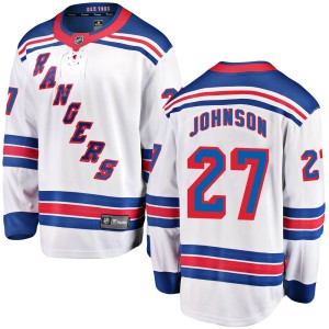 Men's New York Rangers Jack Johnson Fanatics Branded Breakaway Away Jersey - White