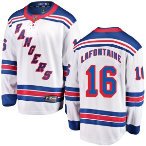 Men's New York Rangers Pat Lafontaine Fanatics Branded Breakaway Away Jersey - White