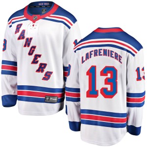 Men's New York Rangers Alexis Lafreniere Fanatics Branded Breakaway Away Jersey - White