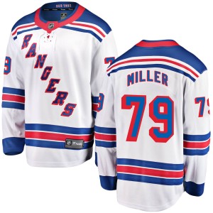 Men's New York Rangers K'Andre Miller Fanatics Branded Breakaway Away Jersey - White